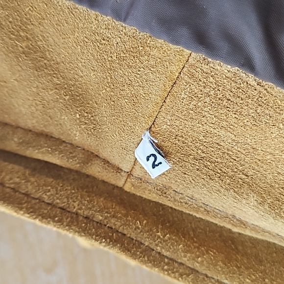 VINTAGE BRANDED GARMENTS SUEDE FRINGED KIDS LEATHER JACKET - Picture 10 of 16